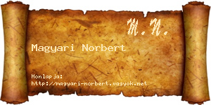 Magyari Norbert névjegykártya