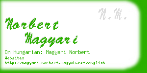 norbert magyari business card